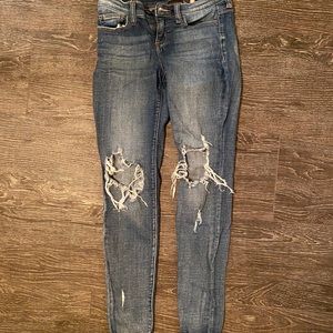 Ripped denim jeans